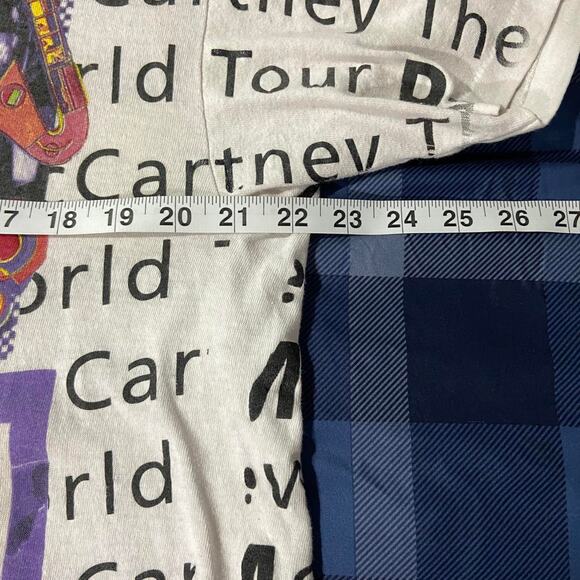 Vintage single stitch made in usa 1993 Paul McCartney World Tour AOP Tee - Picture 7 of 8